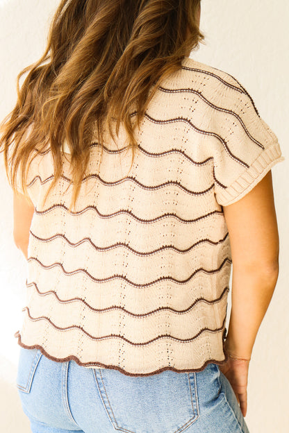 Touch Of Autumn Scalloped Sweater