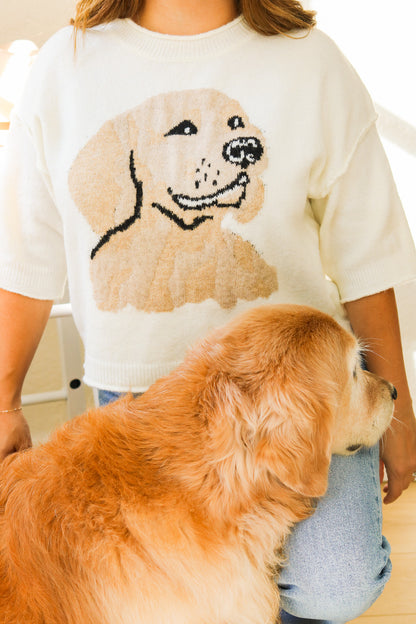 Golden Retriever Half Sleeve Sweater