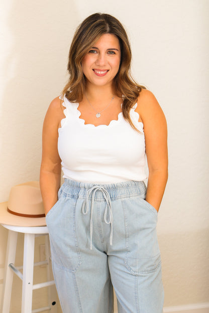 Let's Go Denim Tie Pants