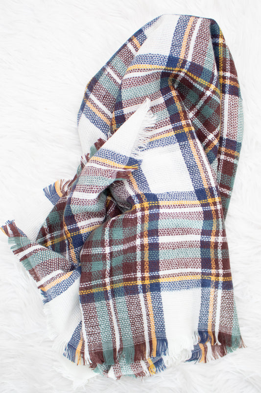 Blanket Scarf (teal) - Calico's Boutique