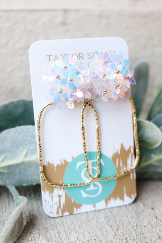 Iridescent Floral Earrings