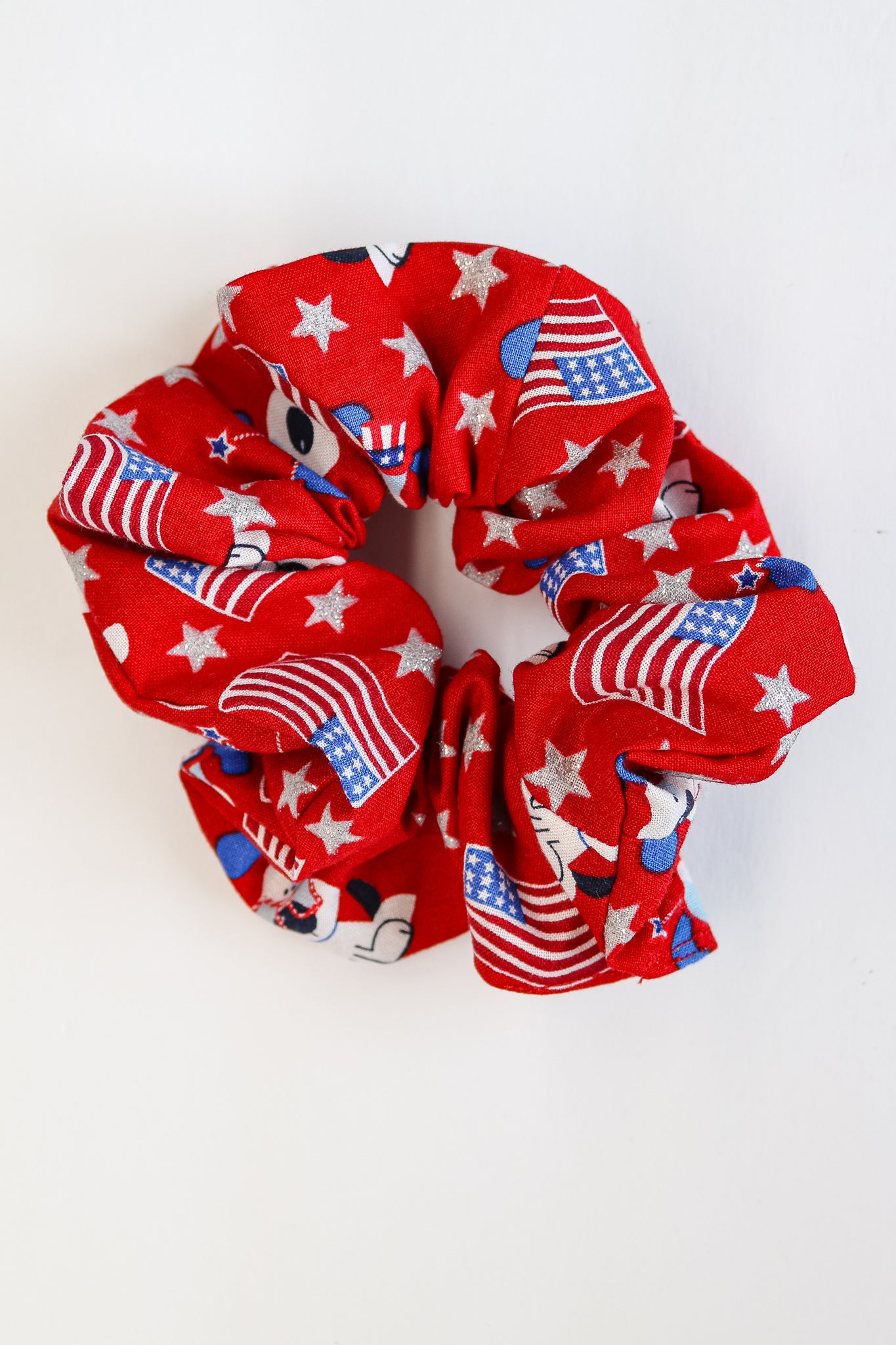 Patriotic Pups Scrunchie (red)