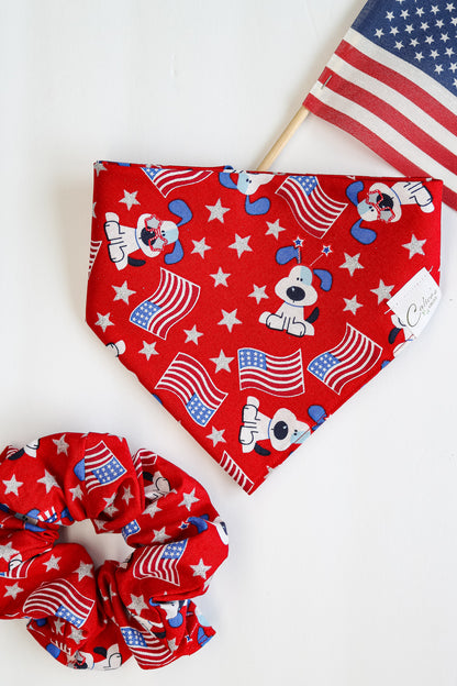 Patriotic Pups Bandana (red)