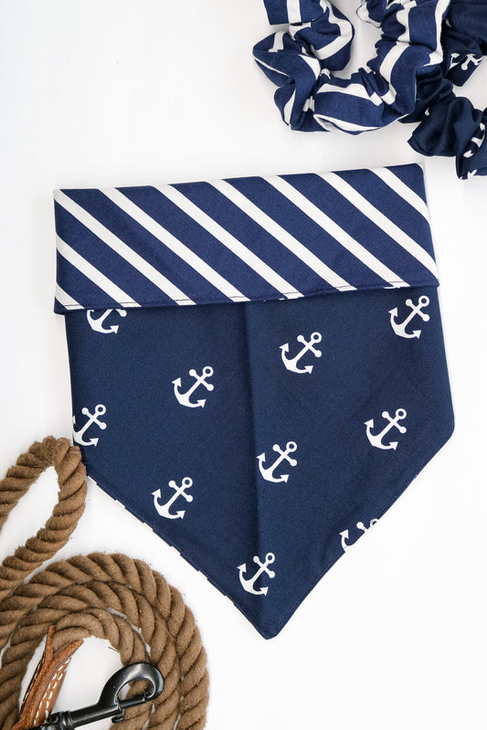 Anchors Away Reversible Bandana