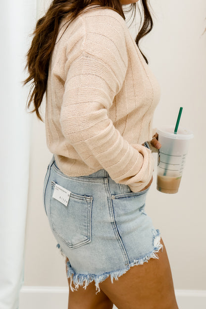 Coffee Runs Cropped Sweater