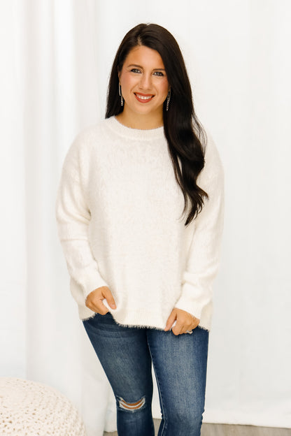 Winter Snow Tie Back Sweater