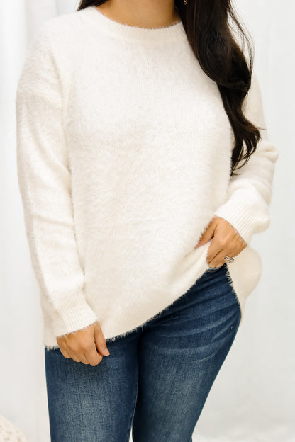 Winter Snow Tie Back Sweater