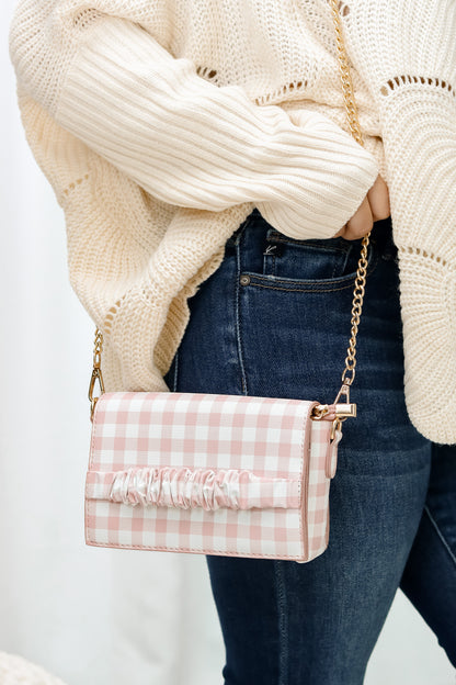 Checkered Crossbody (pink/white)