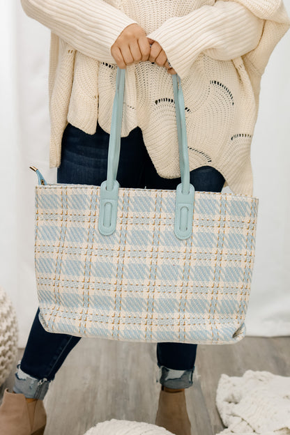 Shoulder Tote Bag (blue)