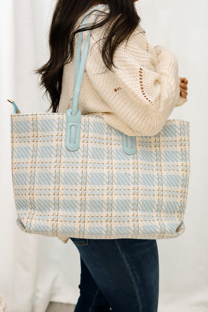 Shoulder Tote Bag (blue)