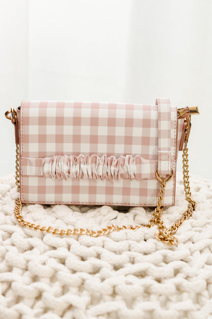 Checkered Crossbody (pink/white)