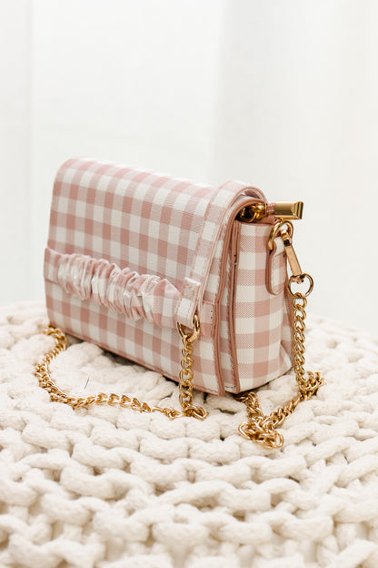Checkered Crossbody (pink/white)