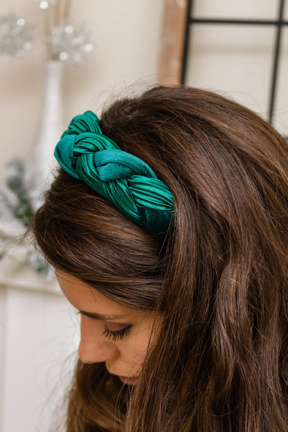 Braided Green Headband